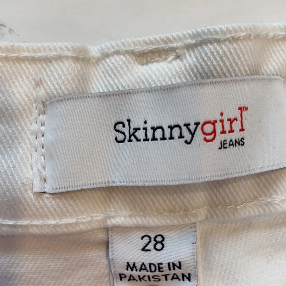 Skinny Girl SZ 28 White Rail Straight Midrise Denim Jeans New - Picture 11 of 13